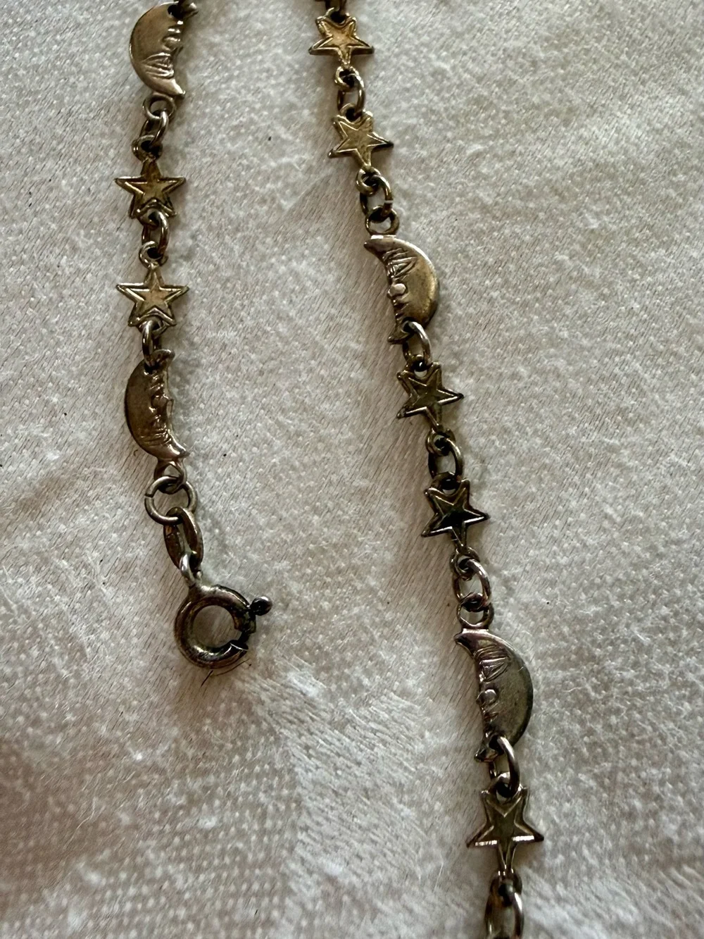 Sterling Celestial Moon & Star Chain Bracelet in Gift Bag theme